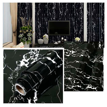 Papel Adhesivo Para Pared Blanco y Negro