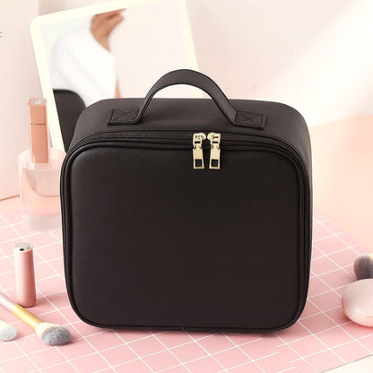 Organizador de maquillaje portátil con espejo LED + Obsequio