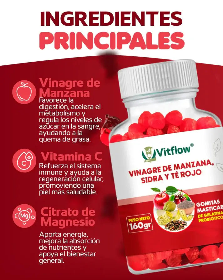 Gomitas Vinagre De Manzana (COMBO 1, 2, 3 O 5 Unidades)